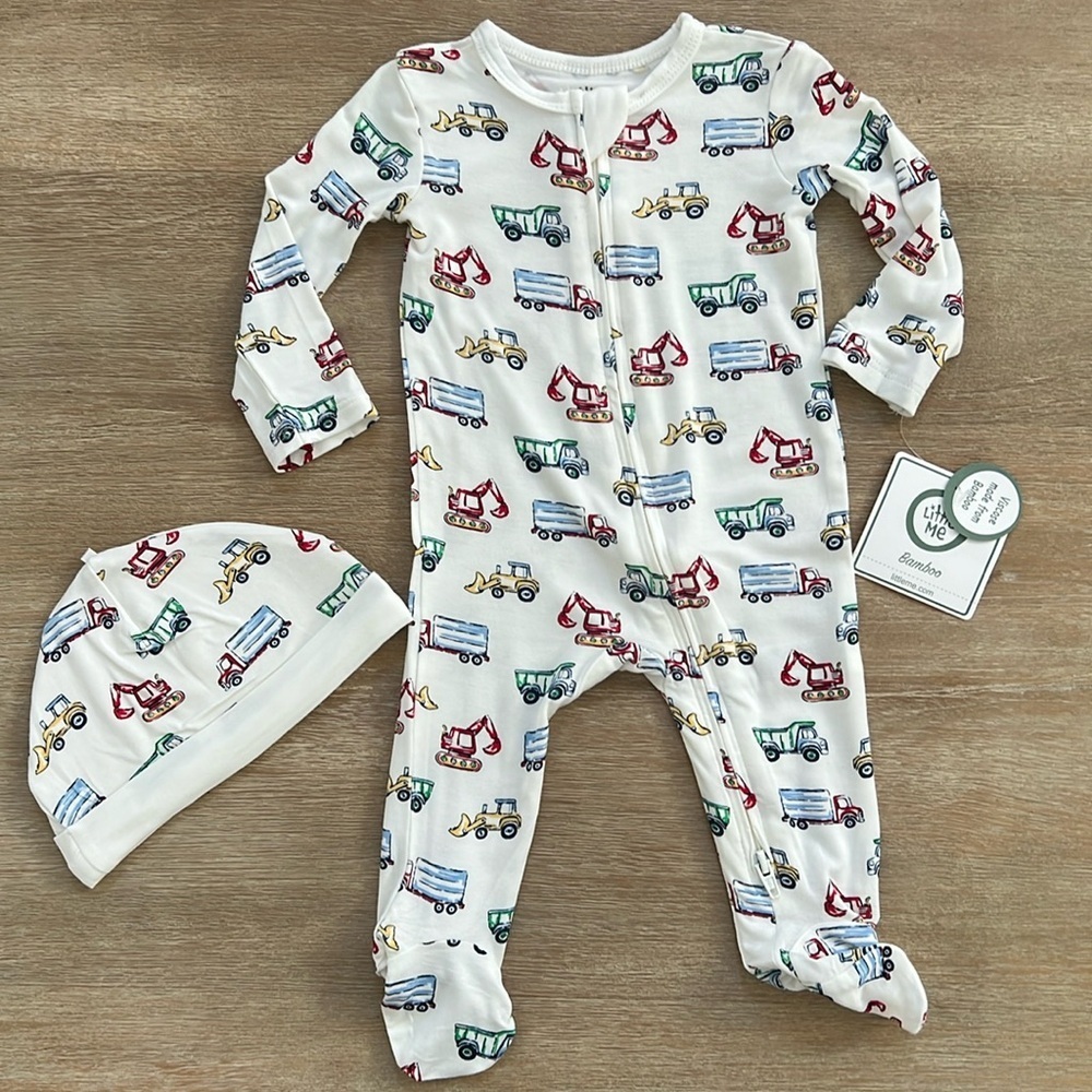 Little Me Baby Boy Bamboo Footie Sleeper with Hat 3 9 months